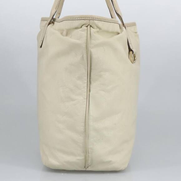 GUCCI Tote Bag Leather Beige Gold - Picture 3 of 16
